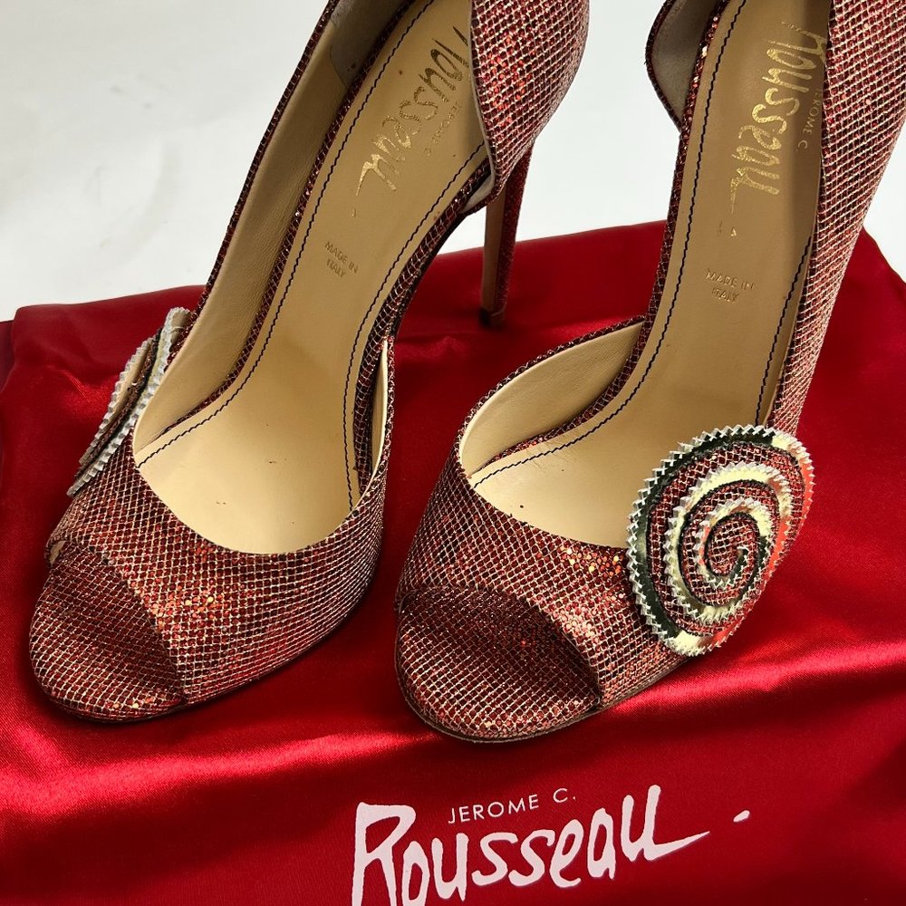 Jerome C Rousseau Graphic Print D'Orsay Pumps